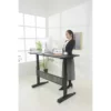 Pemberly Row 55" Modern Metal And Wood Pneumatic Height Adjustable Desk In Black 1 Pemberly Row 55" Modern Metal And Wood Pneumatic Height Adjustable Desk In Black -CYMAX Sales 2774593 L