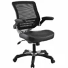 Pemberly Row Modern Style Leatherette Office Chair - Black Finish 1 Pemberly Row Modern Style Leatherette Office Chair - Black Finish -CYMAX Sales 2774616 L