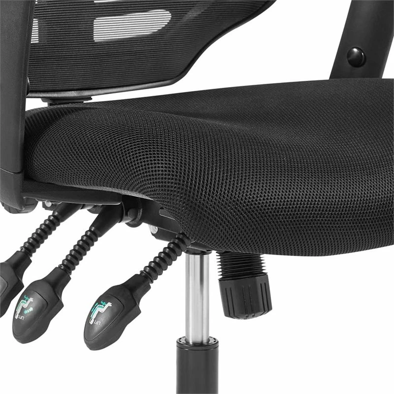 Pemberly Row Adjustable Swivel Mesh Fabric Office Chair In Black 5 Pemberly Row Adjustable Swivel Mesh Fabric Office Chair In Black - Image 3