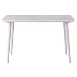 Pemberly Row Mid-century Wood Writing Desk In White Oak Finish