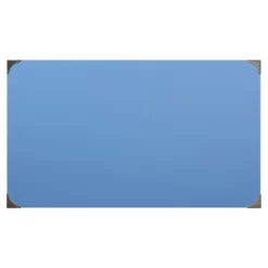 Pemberly Row Wooden Rectangular 2-Drawer Writing Desk With X-Shaped Base In Blue -CYMAX Sales 2774670 9 L