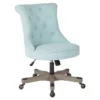 Pemberly Row Tufted Office Chair In Mint Blue Fabric With Gray Wood Base 2 Pemberly Row Tufted Office Chair In Mint Blue Fabric With Gray Wood Base -CYMAX Sales 2774708 L