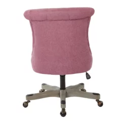 Pemberly Row Tufted Office Chair In Orchid Purple Fabric With Gray Wood Base -CYMAX Sales 2774709 4 L