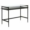 Pemberly Row 46" Blackened Bronze/Black Grain Metal/Glass Home Office -CYMAX Sales 2774713 1 L