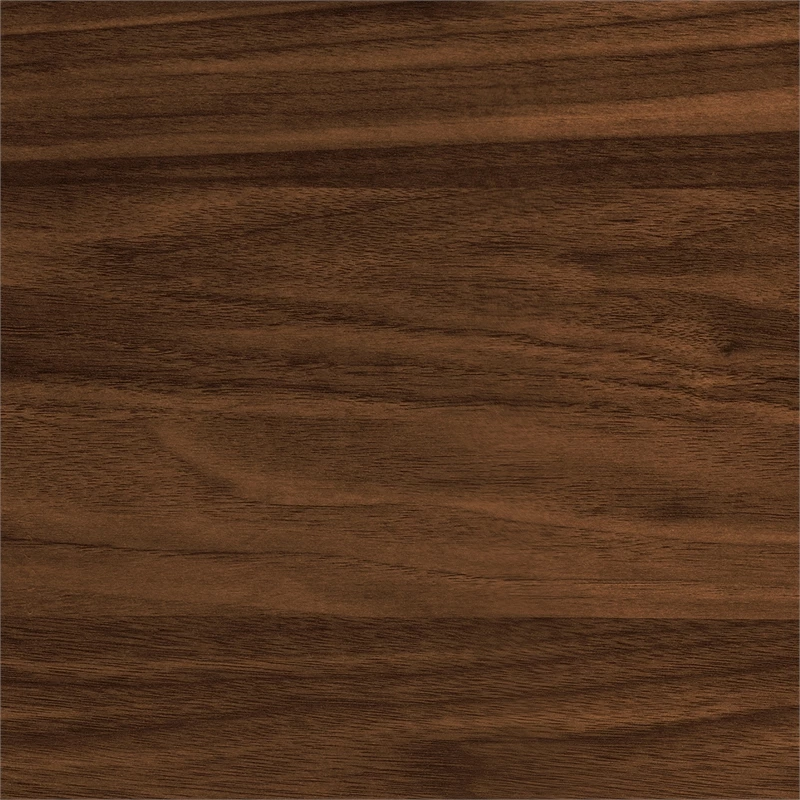 Pemberly Row Contemporary 46" Brass/Walnut Metal/Glass Home Office 9 Pemberly Row Contemporary 46" Brass/Walnut Metal/Glass Home Office - Image 7