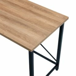 Pemberly Row Contemporary 47" Black/Golden Oak Metal Home Office -CYMAX Sales 2774718 10 L