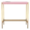 Pemberly Row Contemporary Wood Writing Desk With USB Port In Pink -CYMAX Sales 2774725 3 L