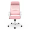 Pemberly Row Contemporary Metal And Mesh Adjustable Office Chair In Pink -CYMAX Sales 2774768 L