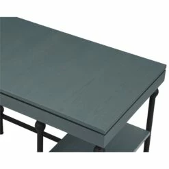 Pemberly Row Contemporary L-shaped Wooden Desk In Antique Blue 10 Pemberly Row Contemporary L-shaped Wooden Desk In Antique Blue -CYMAX Sales 2774776 2 L