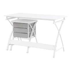 Olympic 48" Desk In White Metal -CYMAX Sales 2774787 4 L