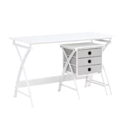 Olympic 48" Desk In White Metal -CYMAX Sales 2774787 8 L