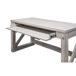 Pemberly Row Contemporary Wood Writing Desk In Weathered White 12 Pemberly Row Contemporary Wood Writing Desk In Weathered White -CYMAX Sales 2775184 4 L