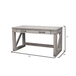 Pemberly Row Contemporary Wood Writing Desk In Weathered White 13 Pemberly Row Contemporary Wood Writing Desk In Weathered White -CYMAX Sales 2775184 5 L