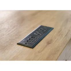 Pemberly Row Modern Wood Laminate Office Desk Fully Assembled Light Brown -CYMAX Sales 2775189 7 L