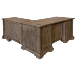 Pemberly Row Wood L-Desk & Return Writing Table Corner Desk In Light Brown -CYMAX Sales 2775191 2 L