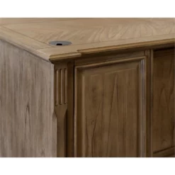 Pemberly Row Wood L-Desk & Return Writing Table Corner Desk In Light Brown -CYMAX Sales 2775191 6 L