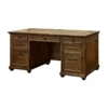 Pemberly Row Credenza Wood Office Desk Writing Table Storage Desk In Brown -CYMAX Sales 2775192 1 L