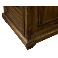 Pemberly Row Credenza Wood Office Desk Writing Table Storage Desk In Brown -CYMAX Sales 2775192 3 L