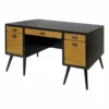 Pemberly Row Half Pedestal Executive Desk Office Desk Assembled Black Wood 2 Pemberly Row Half Pedestal Executive Desk Office Desk Assembled Black Wood -CYMAX Sales 2775194 1 L