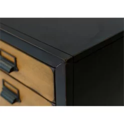 Pemberly Row Half Pedestal Executive Desk Office Desk Assembled Black Wood -CYMAX Sales 2775194 4 L