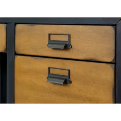 Pemberly Row Half Pedestal Executive Desk Office Desk Assembled Black Wood -CYMAX Sales 2775194 6 L