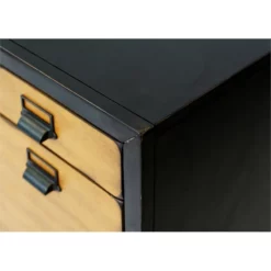 Pemberly Row Half Pedestal Executive Desk Office Desk Assembled Black Wood -CYMAX Sales 2775194 8 L