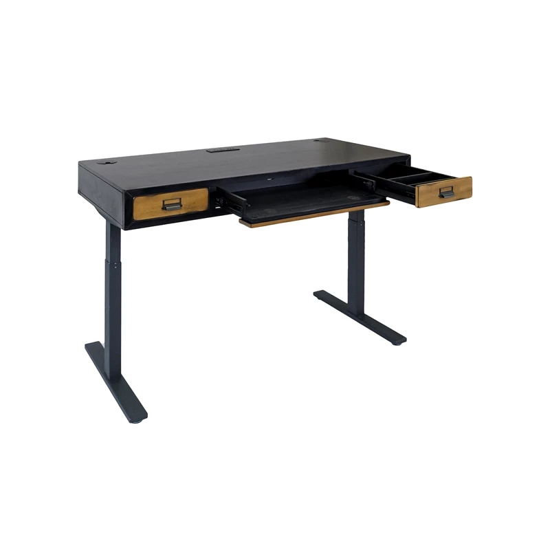 Pemberly Row Mid-Century Wood Electronic Sit/Stand Desk Standing Desk Black 14 Pemberly Row Mid-Century Wood Electronic Sit/Stand Desk Standing Desk Black - Image 12