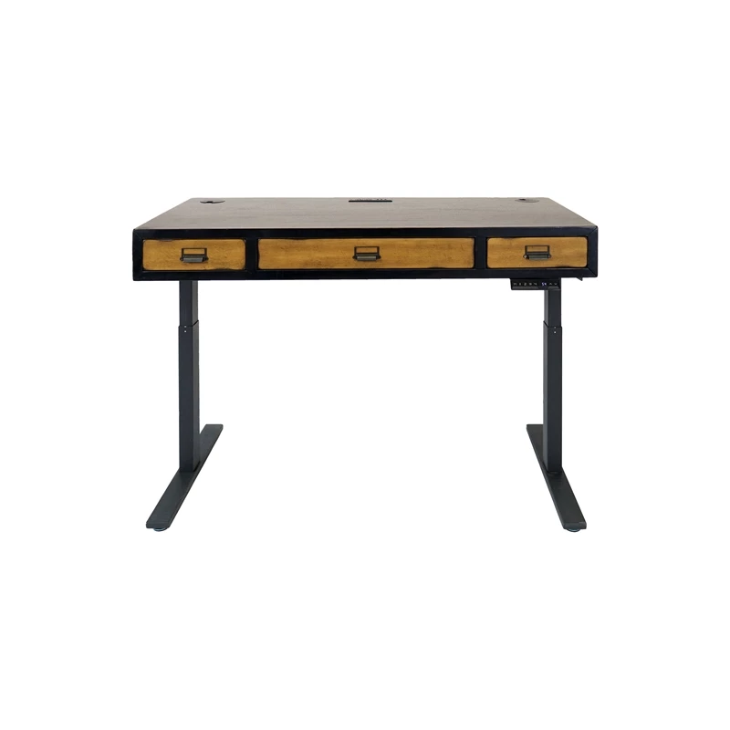 Pemberly Row Mid-Century Wood Electronic Sit/Stand Desk Standing Desk Black 8 Pemberly Row Mid-Century Wood Electronic Sit/Stand Desk Standing Desk Black - Image 6