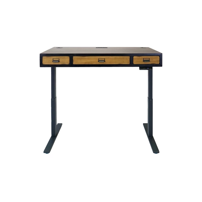 Pemberly Row Mid-Century Wood Electronic Sit/Stand Desk Standing Desk Black 9 Pemberly Row Mid-Century Wood Electronic Sit/Stand Desk Standing Desk Black - Image 7