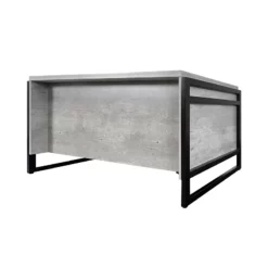 Pemberly Row Modern Wood Laminate Double Pedestal Executive Desk Concrete Gray -CYMAX Sales 2775201 6 L