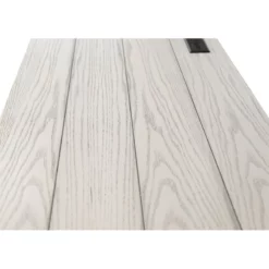 Pemberly Row Assembled Rustic Desk Office Writing Table Wood Credenza In White -CYMAX Sales 2775204 7 L