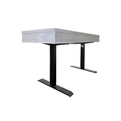 Pemberly Row Modern Wood Laminate Office Electronic Sit Stand Desk Concrete Gray 14 Pemberly Row Modern Wood Laminate Office Electronic Sit Stand Desk Concrete Gray -CYMAX Sales 2775208 3 L