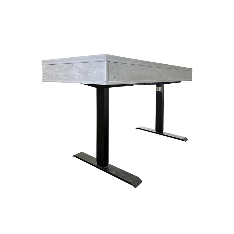 Pemberly Row Modern Wood Laminate Office Electronic Sit Stand Desk Concrete Gray 6 Pemberly Row Modern Wood Laminate Office Electronic Sit Stand Desk Concrete Gray - Image 4