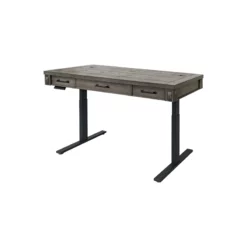 Pemberly Row Wood Electronic Sit/Stand Desk Writing Table Office Storage In Gray 16 Pemberly Row Wood Electronic Sit/Stand Desk Writing Table Office Storage In Gray -CYMAX Sales 2775210 6 L