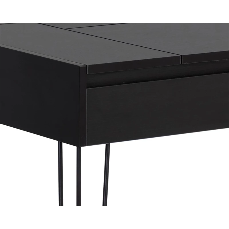 Brant House Niko Veneer Wood Desk With 4 Compartments In Black 9 Brant House Niko Veneer Wood Desk With 4 Compartments In Black - Image 7