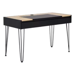 Brant House Niko Wood Desk With Lift Top In Natural And Black