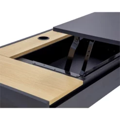 Brant House Niko Wood Desk With Lift Top In Natural And Black 11 Brant House Niko Wood Desk With Lift Top In Natural And Black -CYMAX Sales 2775483 3 L
