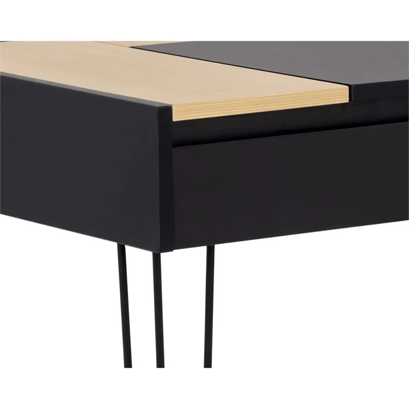 Brant House Niko Wood Desk With Lift Top In Natural And Black 7 Brant House Niko Wood Desk With Lift Top In Natural And Black - Image 5