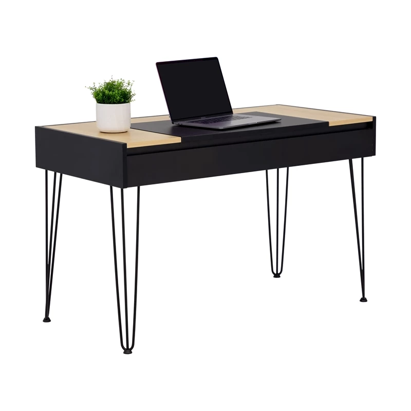 Brant House Niko Wood Desk With Lift Top In Natural And Black 8 Brant House Niko Wood Desk With Lift Top In Natural And Black - Image 6
