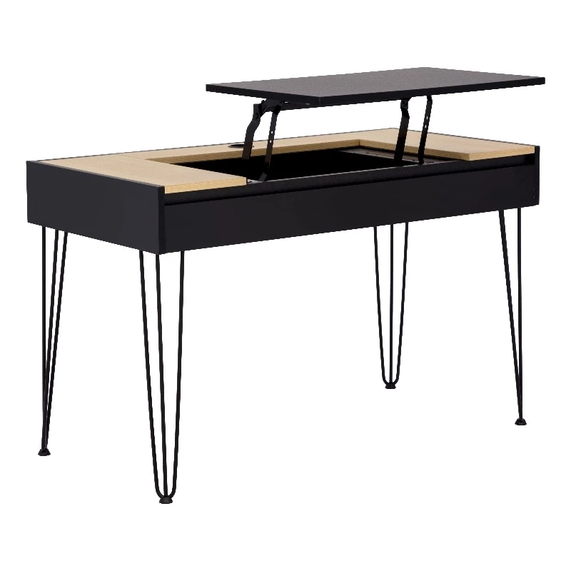 Brant House Niko Wood Desk With Lift Top In Natural And Black 4 Brant House Niko Wood Desk With Lift Top In Natural And Black - Image 2