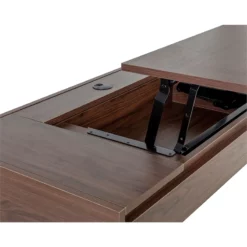 Brant House Niko Wood Desk With 4 Compartments In Walnut Brown -CYMAX Sales 2775493 4 L