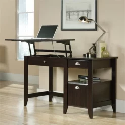 Pemberly Row Lift Top Transitional Engineered Wood Desk In Dark Wood -CYMAX Sales 2775738 13 L