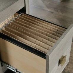 Pemberly Row L-shaped Farmhouse Engineered Wood Writing Desk In Mystic Oak -CYMAX Sales 2775778 16 L