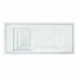 Pemberly Row Contemporary Glass Top Metal Student Desk In White -CYMAX Sales 2775819 9 L