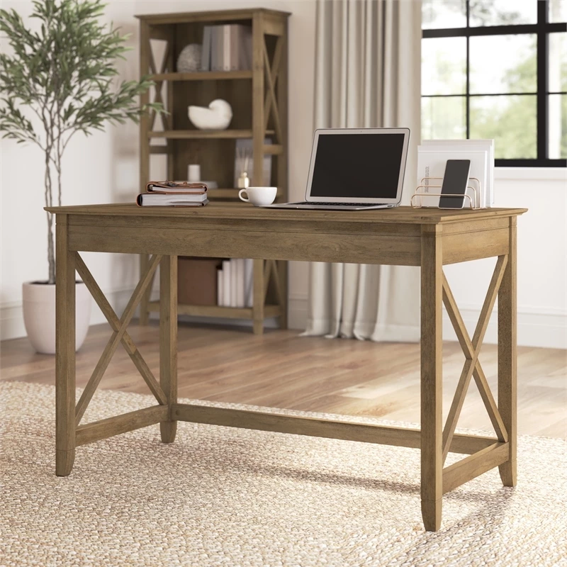 Pemberly Row Contemporary Engineered Wood Writing Desk In Reclaimed Pine 10 Pemberly Row Contemporary Engineered Wood Writing Desk In Reclaimed Pine - Image 8