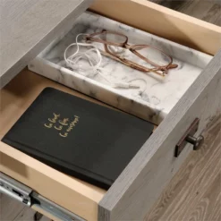 Pemberly Row L-shaped Farmhouse Engineered Wood Computer Desk In Mystic Oak -CYMAX Sales 2776004 20 L