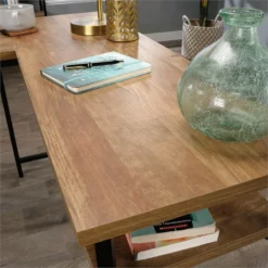 Pemberly Row L-shaped Traditional Engineered Wood Desk In Sindoori Mango/Natural -CYMAX Sales 2776010 5 L