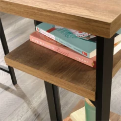 Pemberly Row L-shaped Traditional Engineered Wood Desk In Sindoori Mango/Natural -CYMAX Sales 2776010 6 L