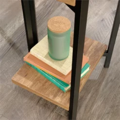 Pemberly Row L-shaped Traditional Engineered Wood Desk In Sindoori Mango/Natural -CYMAX Sales 2776010 7 L