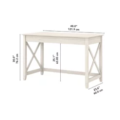Pemberly Row Farmhouse Engineered Wood Writing Desk In Line White Oak -CYMAX Sales 2776042 14 L